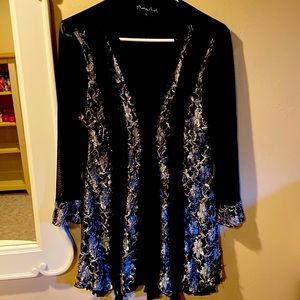 Black lace tunic